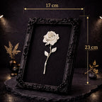 Monarch Rose Kabartma Gül Model Varaklı Siyah Premium Tablo