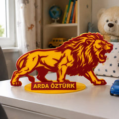 İsim Yazılabilen Masa Üstü Aslan Silüeti