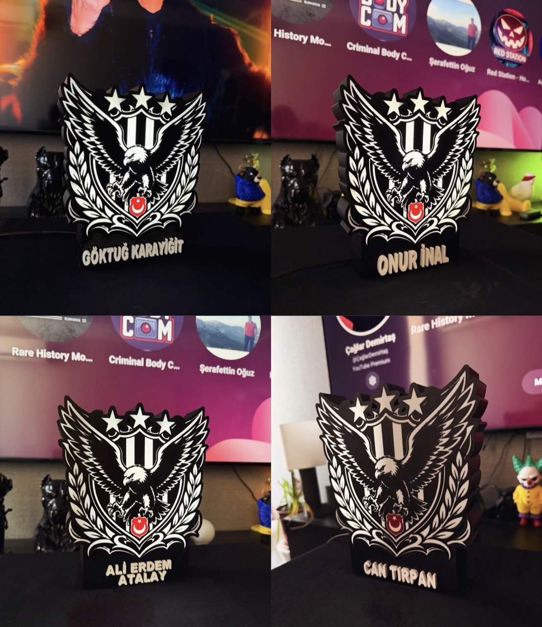 Kartal Temalı Dekoratif Masa Lambası