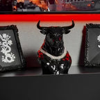 Vegas Bull Pırlanta Kolyeli Lüks Dekoratif Boğa Figürü