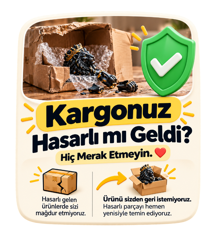 Kargonuz hasarlı geldiyse ürünü geri istemiyoruz